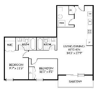2-Bedroom 2-Bathroom Apartment Unit in Maples