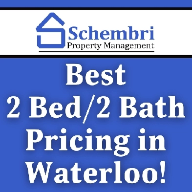 BEST 2B2B APARTMENT PRICE IN WATERLOO! NEAR WLU/UW/CC!