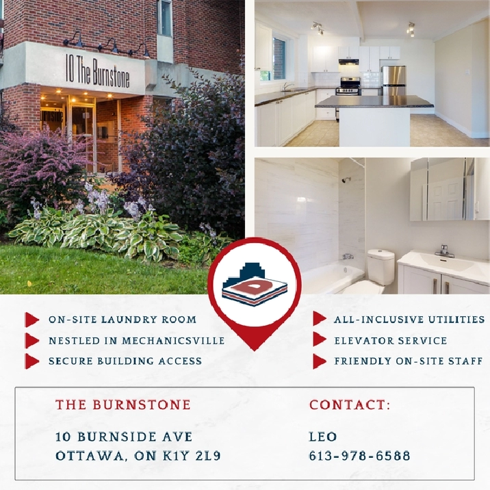Bachelor/Studio, 1 Bathroom. Sept 1. Close to Tunney's Pasture.