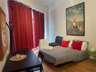 Superbe studio style loft, meublé rue St-Joseph Ouest libre