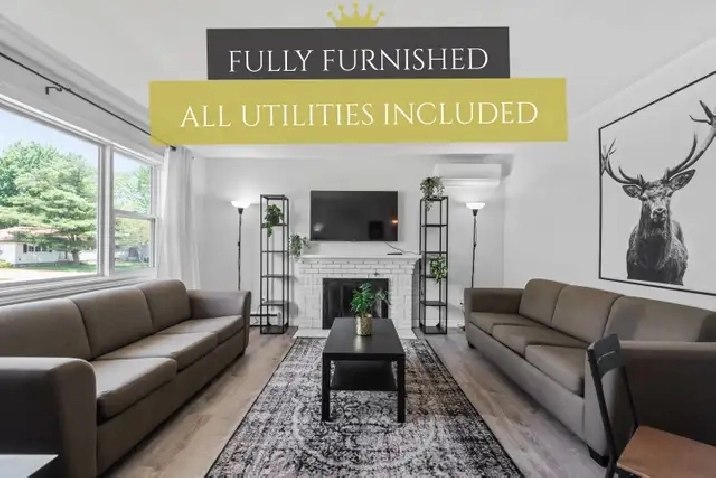 3 BEDROOMS - FULLY FURNISHED ALL UTILITIES INCLUDED