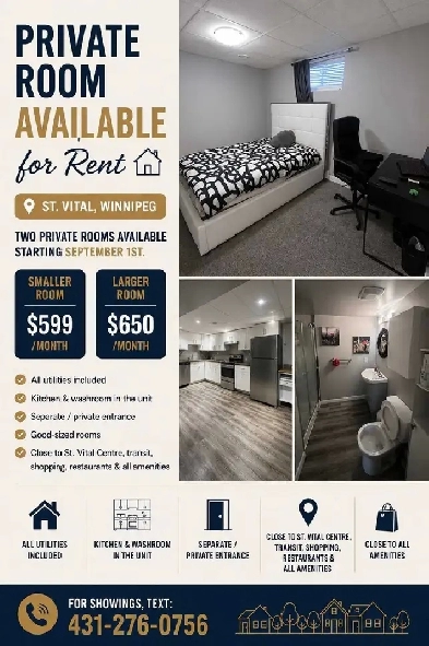 private room for rent