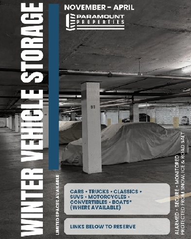 Winter Vehicle Storage | November to April