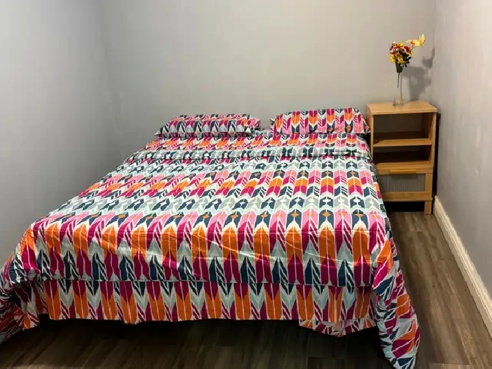 Furnished 1 bed   Den Basement Apartment for Rent