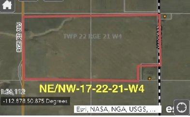 1/2 SECTION DRYLAND NEAR CLUNY, AB