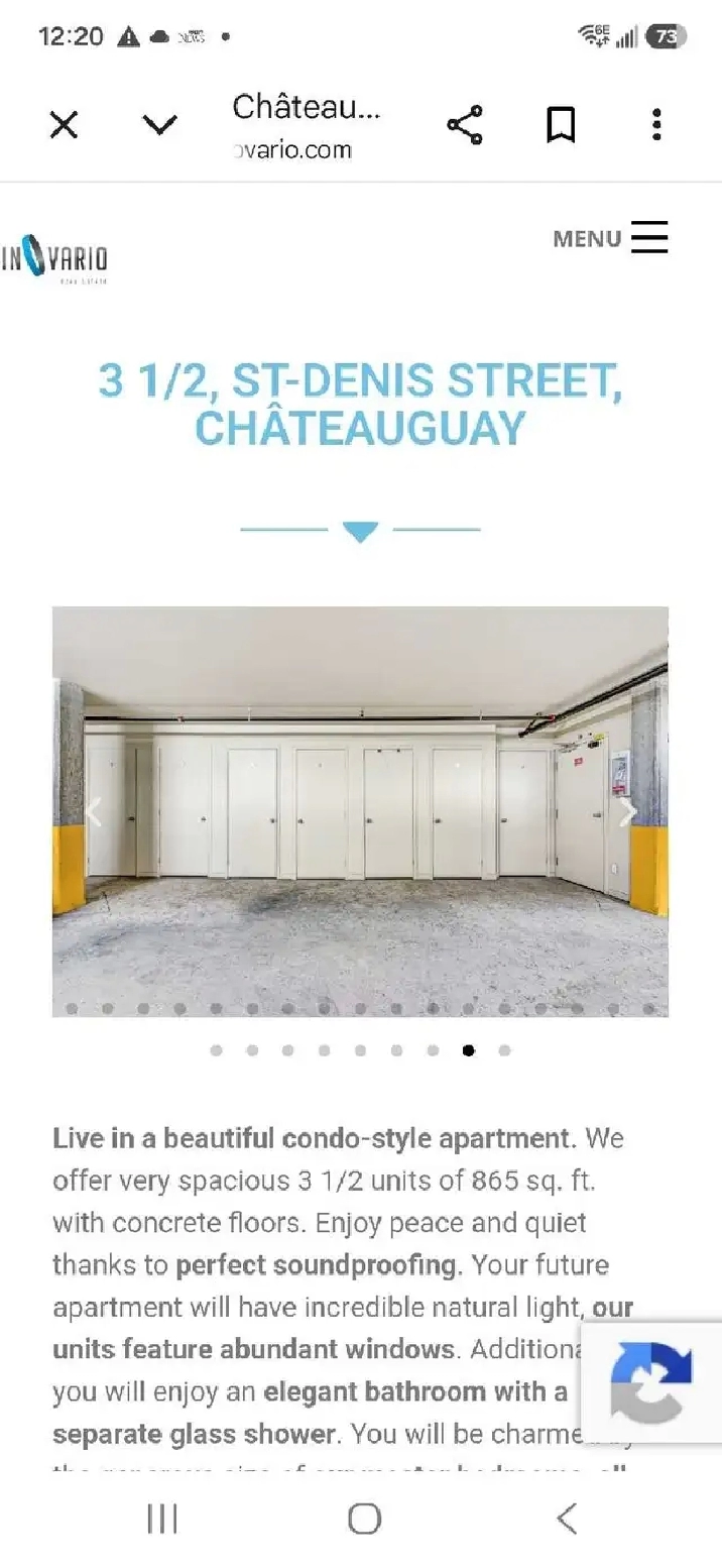 3 1/2 Apt for rent