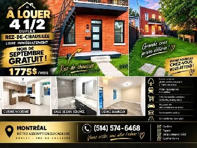4 1/2 avec grande cour