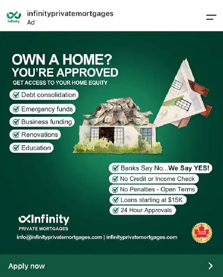 EQUITY LOANS WITH NO CREDIT OR INCOME CHECKS. SAME DAY FUNDING!