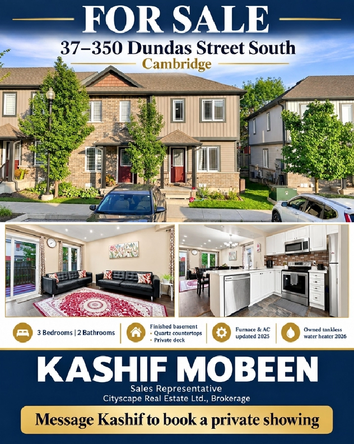 MLS X13740840 | 3 Bed 2 Bath Townhouse | Cambridge | $528,786