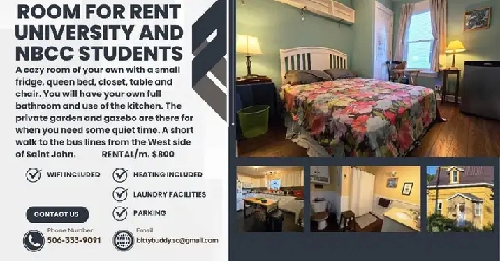 Room For Rent with amenities