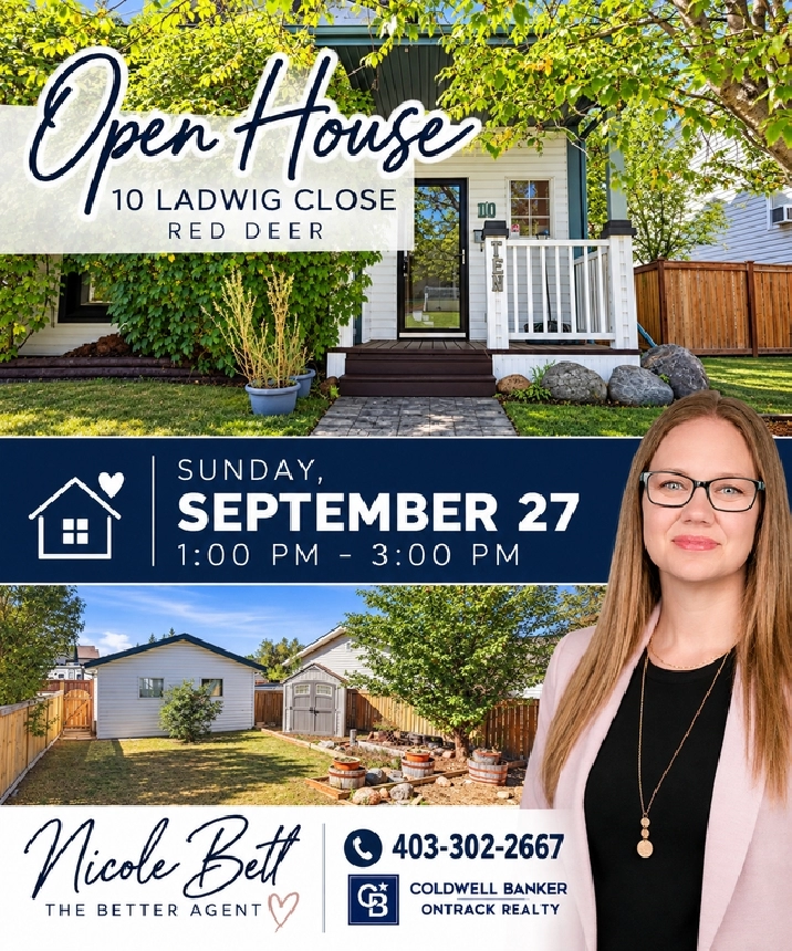 Open House Sunday 1-3pm 10 Ladwig Close