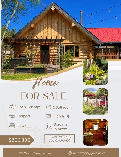 Log Home on Half Acre in Telkwa
