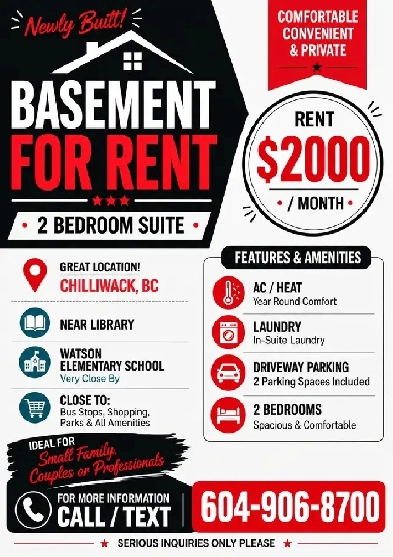 Basement for rent