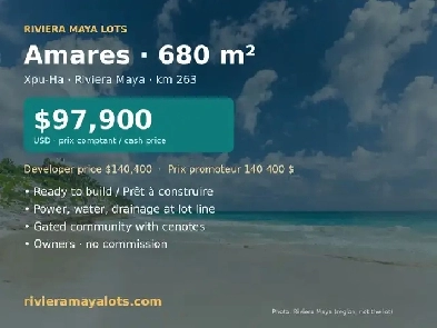 Terrain / Lot 680 m² Riviera Maya, Mexique - 97 900 $ US