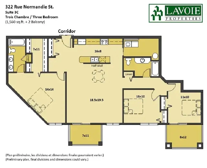 Spacious 3 Bedroom Apartment