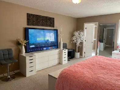 Large Furnished room with PRIVATE washroom with free parking