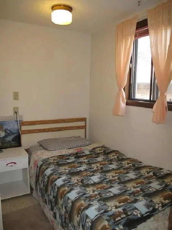 Furnished bedroom for a single with a private 2-piece bathroom $