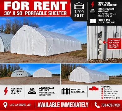 PORTABLE SHELTER & HEATED QUONSET