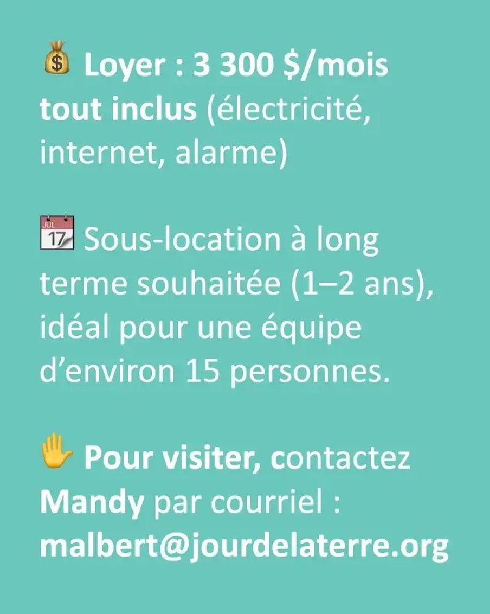Sous-location de bureaux – avec terrasse ! Mile-End