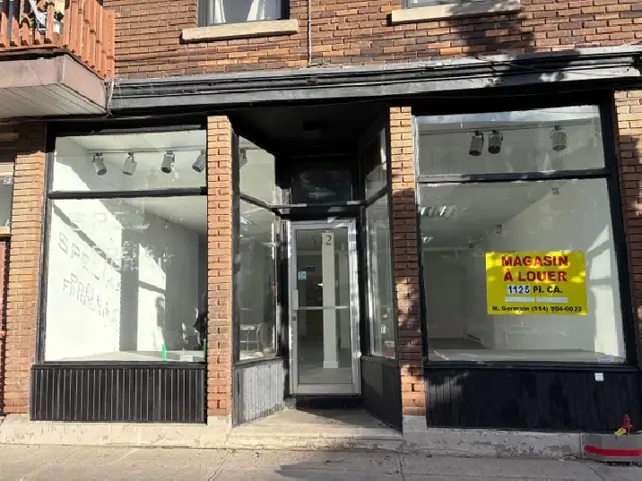 Magasin à louer rue Villeray et St-Denis, 1875$. Disponible