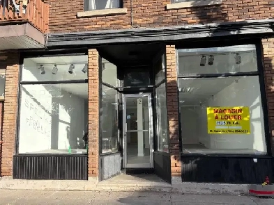 Magasin à louer rue Villeray et St-Denis, 1875$. Disponible