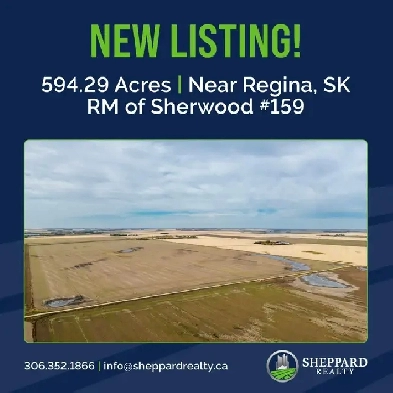 594.29 Acres | RM of Sherwood # 159 | Near Regina, SK