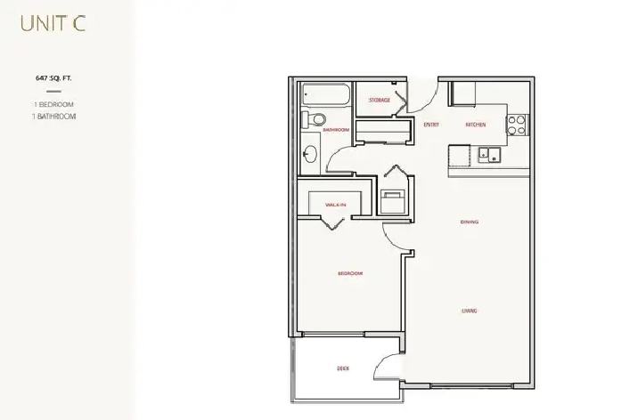 1 Bedroom Apartment for Rent - 657 Redington Avenue