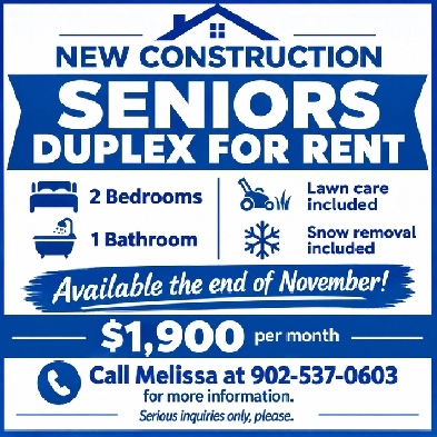 New Construction Duplex for Rent