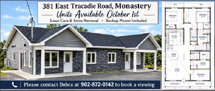 Duplex for rent 2 x Bedroom   Den - 1200sf Units