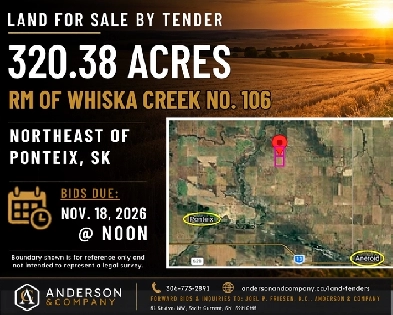 Land Tender - RM of Whiska Creek #106 – NE of Ponteix, SK