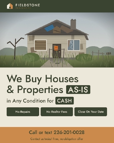 - WE BUY HOUSES AND PROPERTIES CASH AS-IS -
