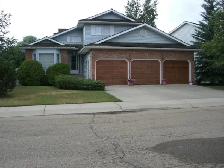 Large basement suit in south triple car garage house for rent