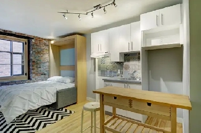 Loft studio entièrement meublé à louer Vieux-Québec octobre 2026