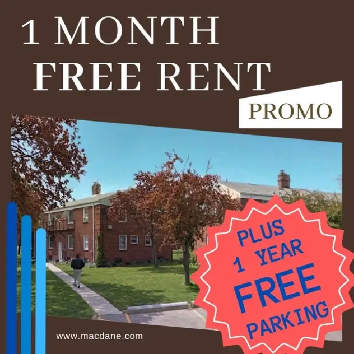 2 BR Apartments at WYANDOTTE ST. with 1 MONTH FREE PROMO