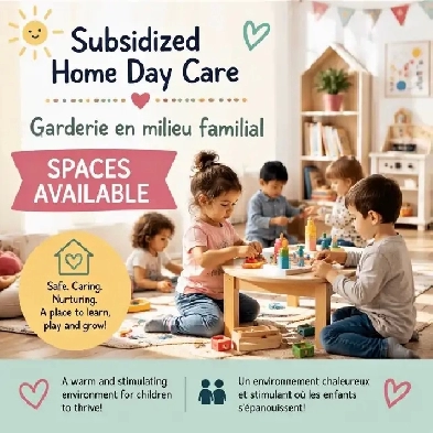 RECHERCHE Espace pour service de garde en milieu familial