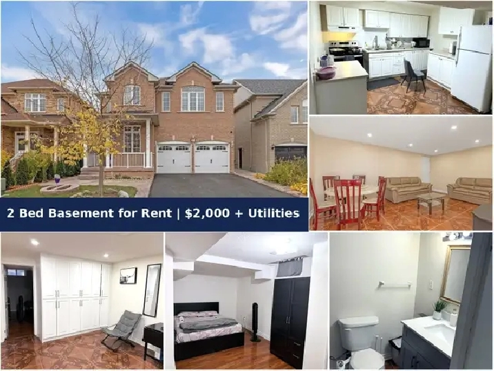 2 Bedroom Basement for Rent – Hwy 50 & Cottrell, Brampton