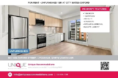 ID:5682 Unfurnished 1 Bedroom with Covered Balcony and In-Suite