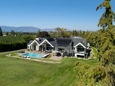 Gated 5.5-Acre SE Kelowna Estate with Pool, Shop & Legal Suite