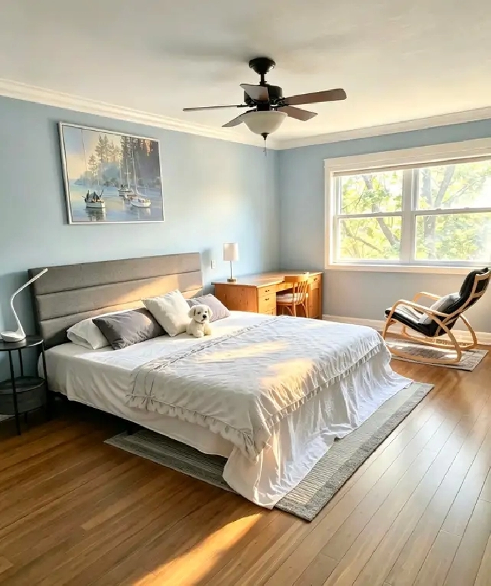 Master Bedroom with Private Washroom, with parking