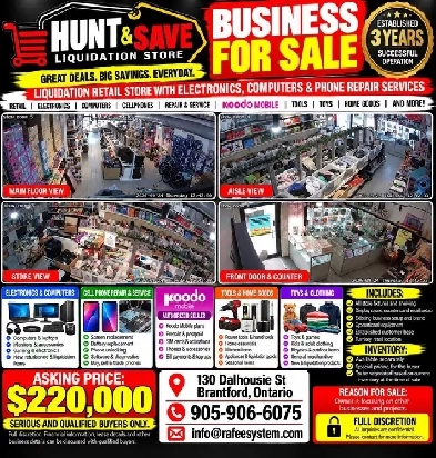 LIQUIDATION & ELECTRONICS RETAIL STORE