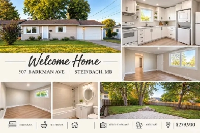 Newly renovated home for sale in Steinbach, MB