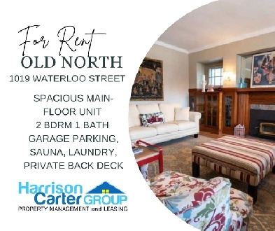 Gorgeous  One of a kind! 2 Bdrm  Main floor Unit   OLD NORTH