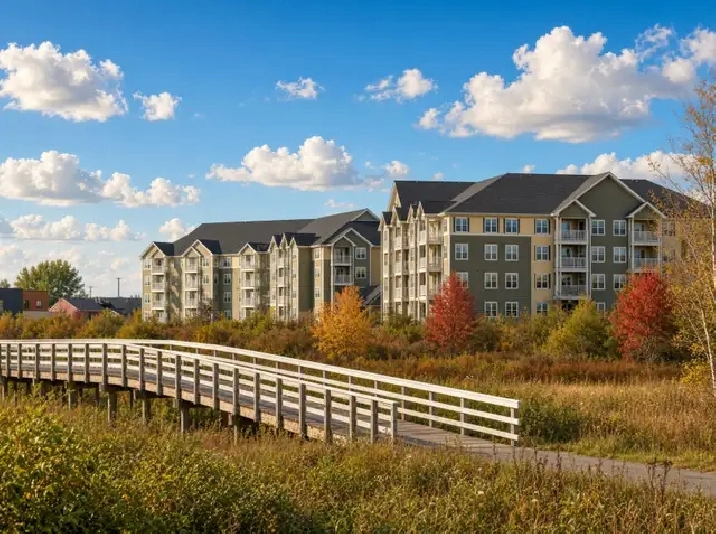 Spacious 2 Bedroom Apartment top floor downtown Dieppe.