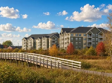 Spacious 2 Bedroom Apartment top floor downtown Dieppe.