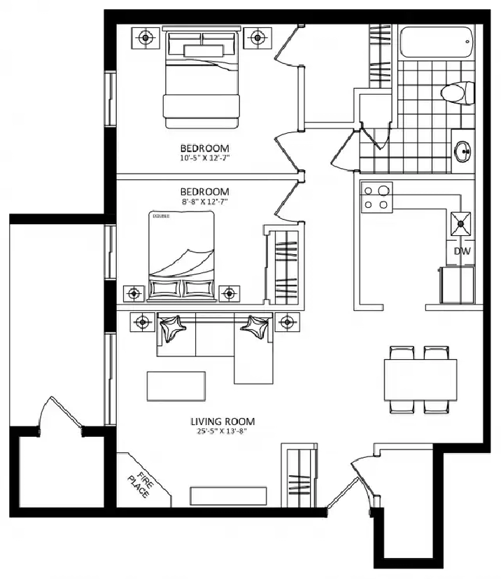 2-Bedroom, 1 Bathroom Unit for Rent (Lease Assignment)