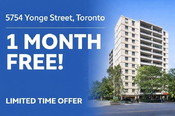 5754 Yonge Street:1-Bedroom Apartment Available in North York!