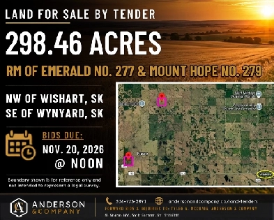 Land Tender  - RM Nos. 277 & 279 - SE of Wynyard, SK