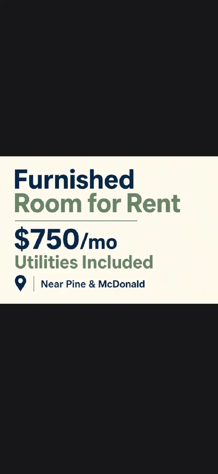 Furnished Room for Rent (December 1st, 2026)