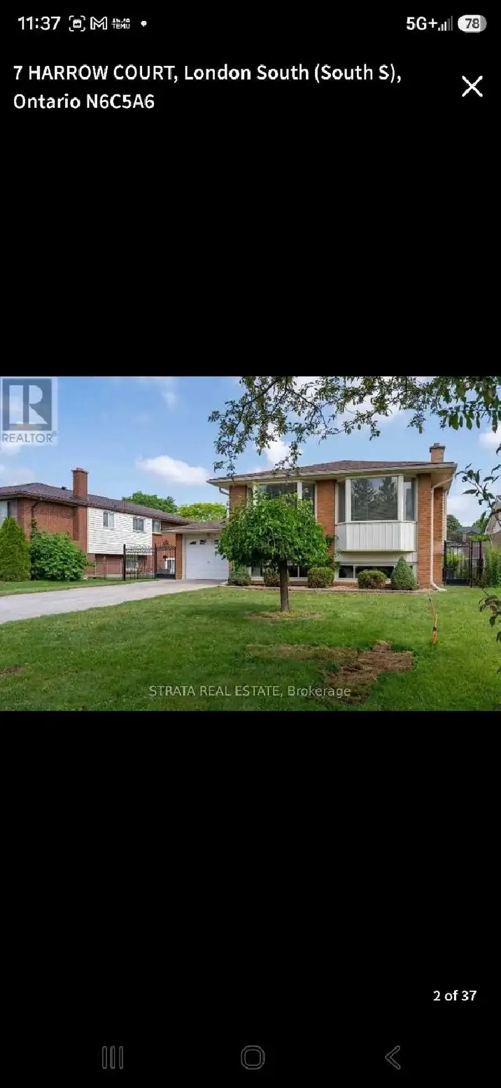Detached house for rent (upper floor only. the basement is separ