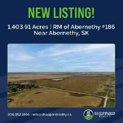 1,403.91 High Quality Acres |  Abernethy, SK